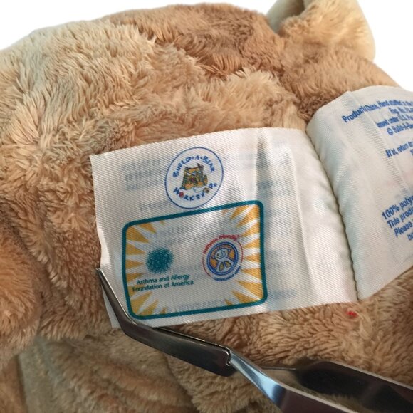 Build A Bear Puppy Dog Plush 13" Tan Eye Patch Asthma Allergy Friendly w/Collar - Picture 7 of 9